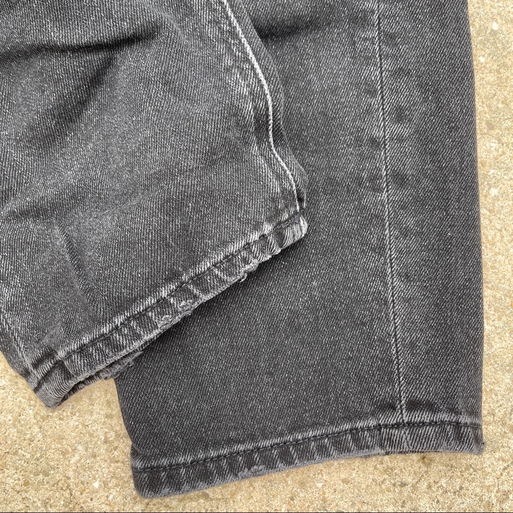 American Eagle Highest Rise Mom Jeans Black Distressed Womens 4 Extra Short 4XS - Picture 10 of 10